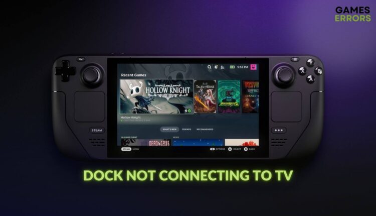 fix Steam Deck Dock Not Connecting to TV