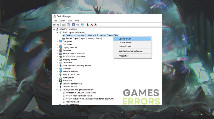 League of Legends Sona Device Manager Audio