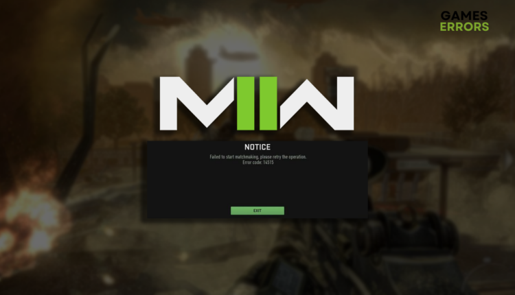 MW2 error code 14515