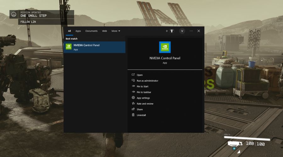 Starfield Background Nvidia Control Panel