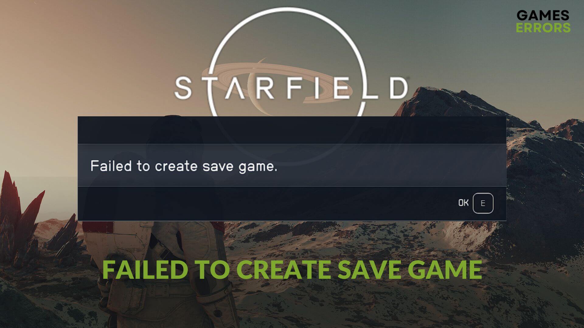 how to fix Starfield failed to create save game