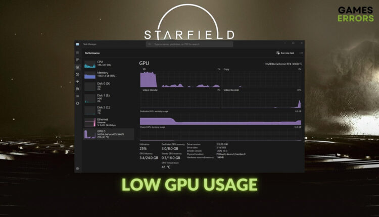 fix starfield low gpu usage