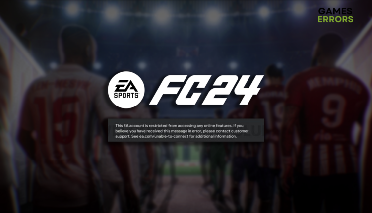 FC 24 account restricted from online features