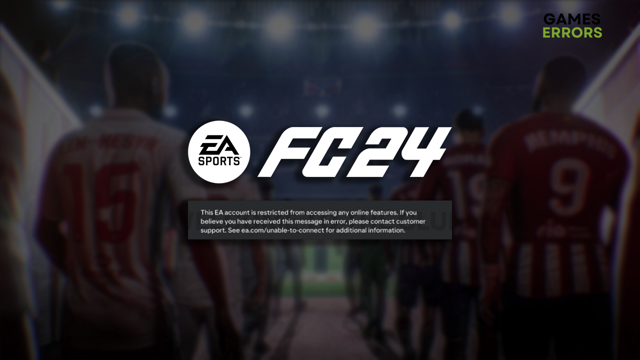 FC 24 account restricted from online features