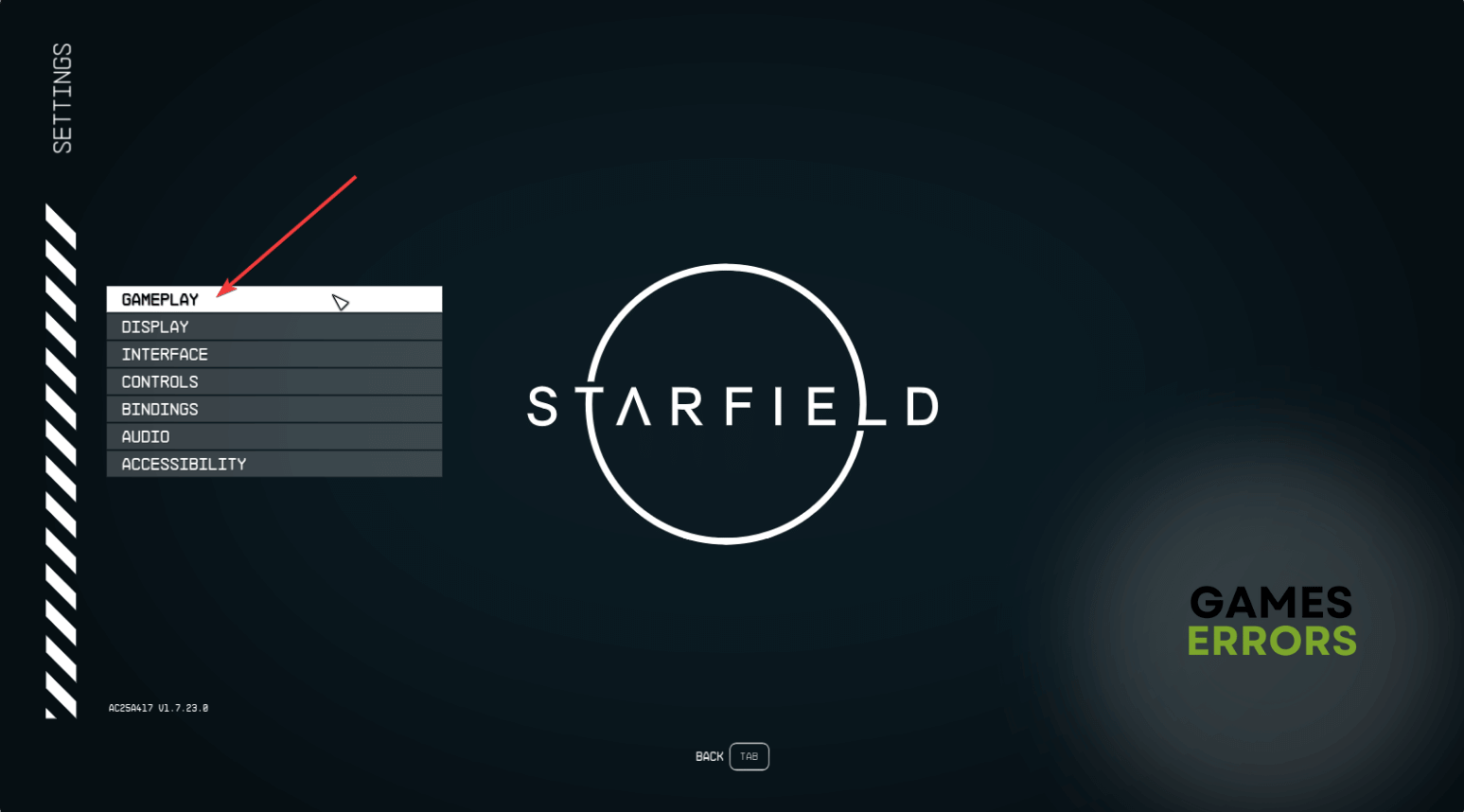 going gameplay settings starfield