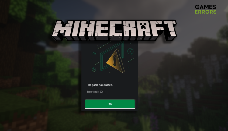 Minecraft Launcher error code 0x1