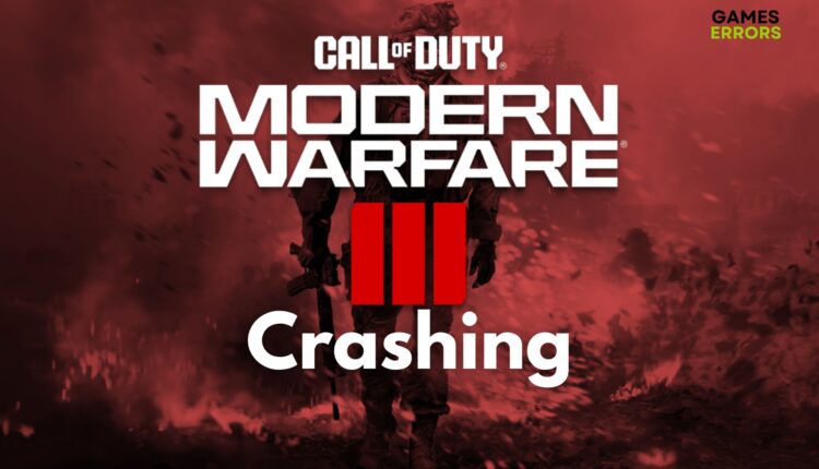 Call of Duty MW3 Crashing