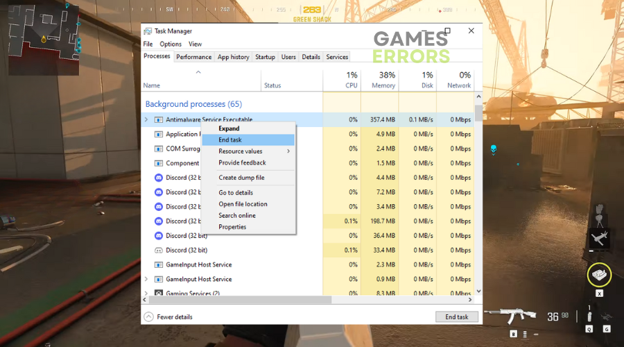 MW3 Task Manager