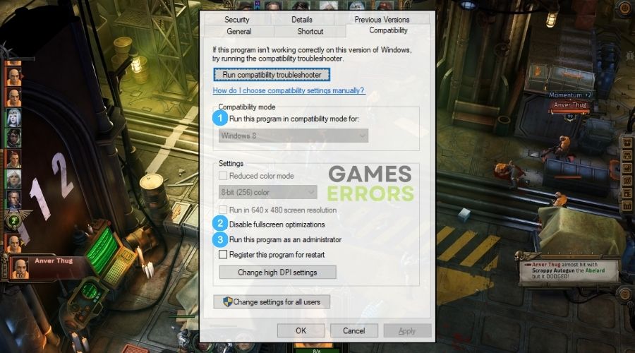 Warhammer 40,000 Rogue Trader Compatibility Mode