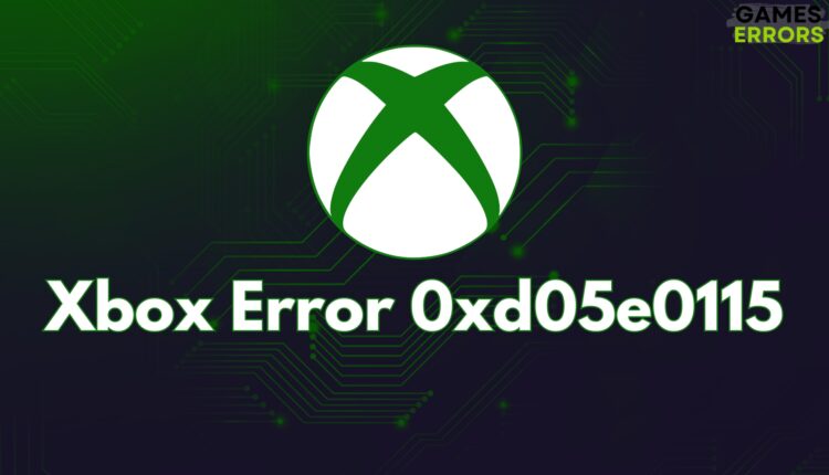 Xbox Error 0xd05e0115